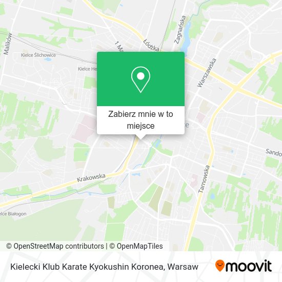 Mapa Kielecki Klub Karate Kyokushin Koronea