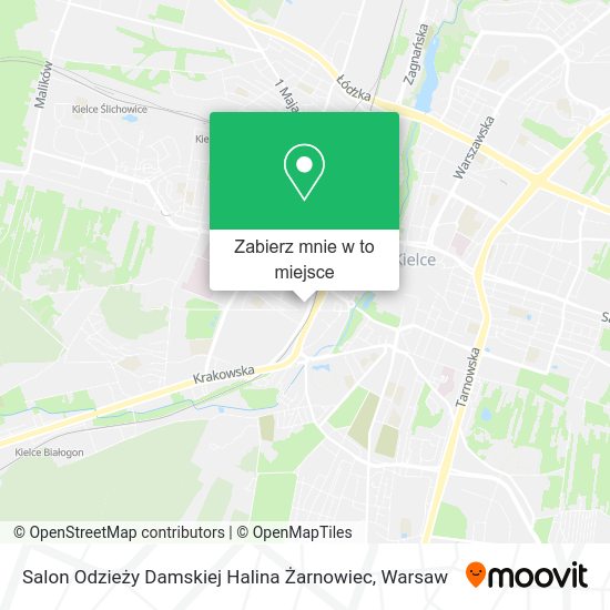 Mapa Salon Odzieży Damskiej Halina Żarnowiec