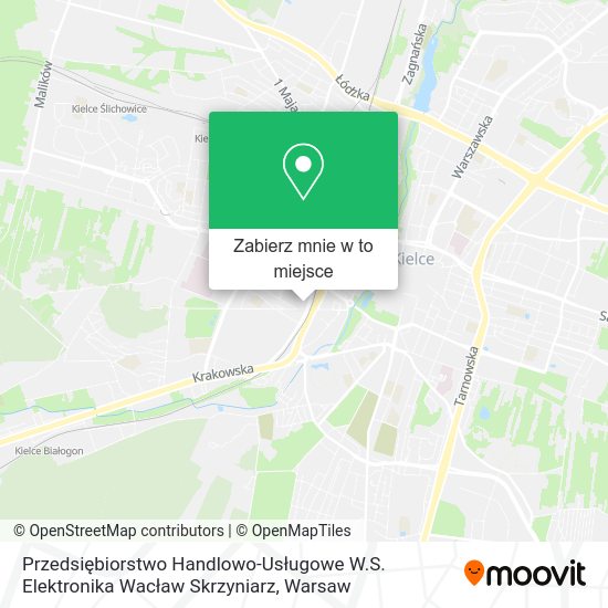 Mapa Przedsiębiorstwo Handlowo-Usługowe W.S. Elektronika Wacław Skrzyniarz