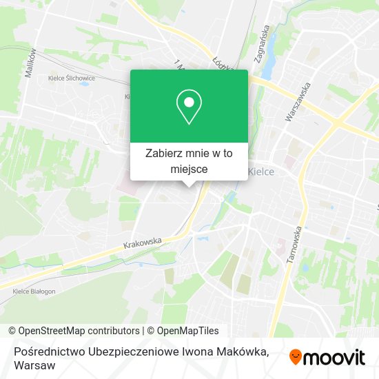 Mapa Pośrednictwo Ubezpieczeniowe Iwona Makówka