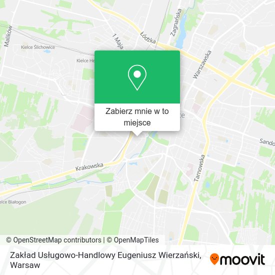 Mapa Zakład Usługowo-Handlowy Eugeniusz Wierzański