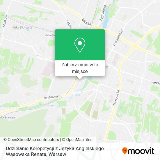 Mapa Udzielanie Korepetycji z Języka Angielskiego Wąsowska Renata