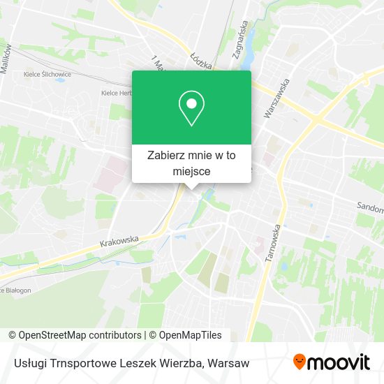 Mapa Usługi Trnsportowe Leszek Wierzba