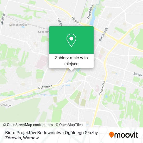 Mapa Biuro Projektów Budownictwa Ogólnego Służby Zdrowia