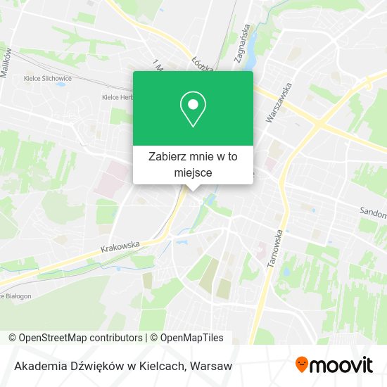 Mapa Akademia Dźwięków w Kielcach