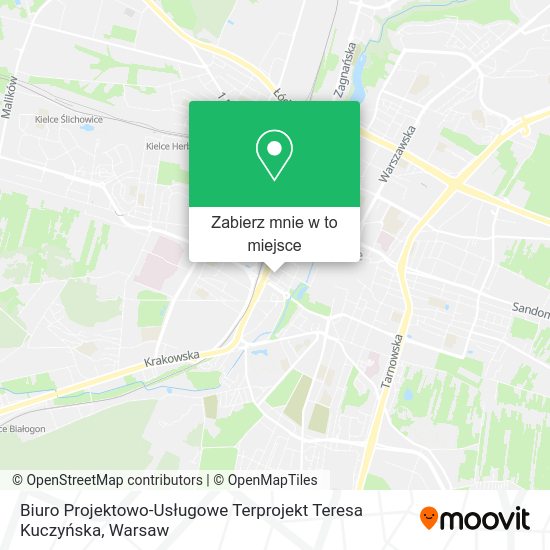 Mapa Biuro Projektowo-Usługowe Terprojekt Teresa Kuczyńska