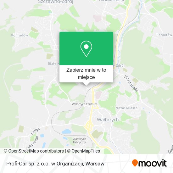 Mapa Profi-Car sp. z o.o. w Organizacji