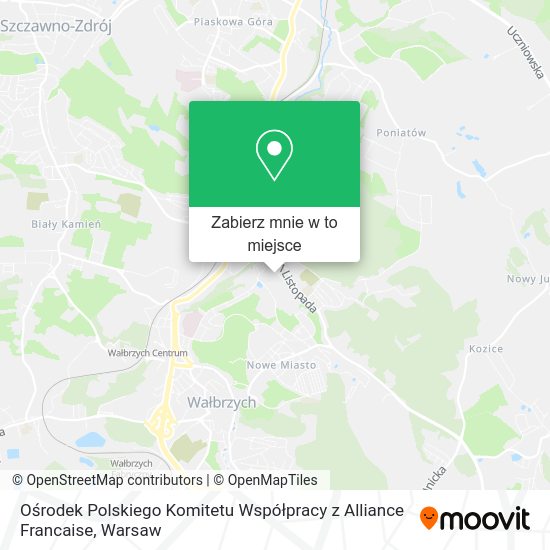 Mapa Ośrodek Polskiego Komitetu Współpracy z Alliance Francaise