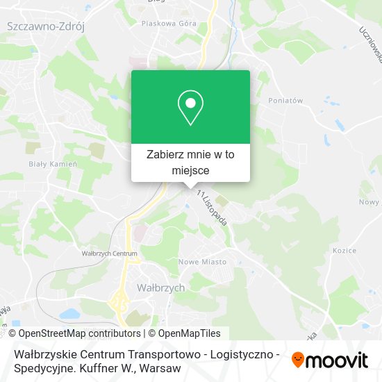 Mapa Wałbrzyskie Centrum Transportowo - Logistyczno - Spedycyjne. Kuffner W.