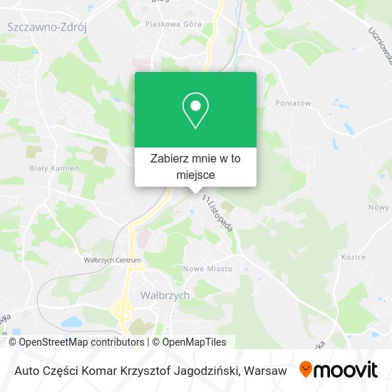 Mapa Auto Części Komar Krzysztof Jagodziński