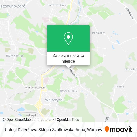 Mapa Usługi Dzierżawa Sklepu Szałkowska Anna