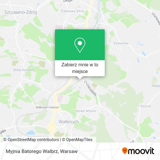 Mapa Myjnia Batorego Walbrz