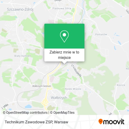 Mapa Technikum Zawodowe ZSP