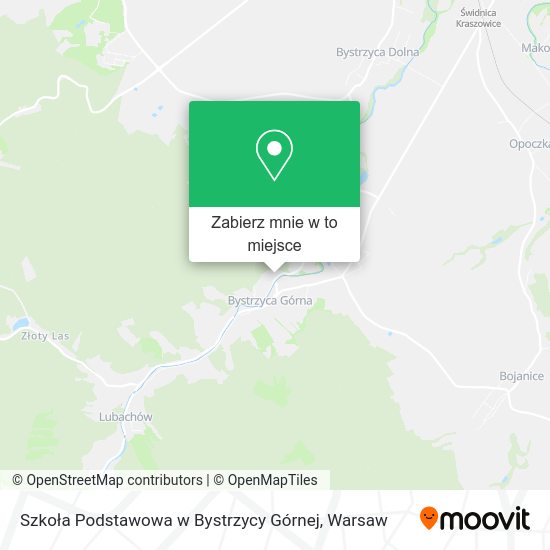 Mapa Szkoła Podstawowa w Bystrzycy Górnej