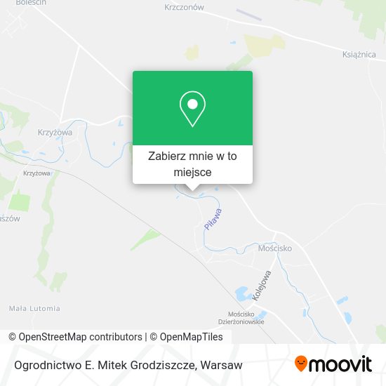 Mapa Ogrodnictwo E. Mitek Grodziszcze