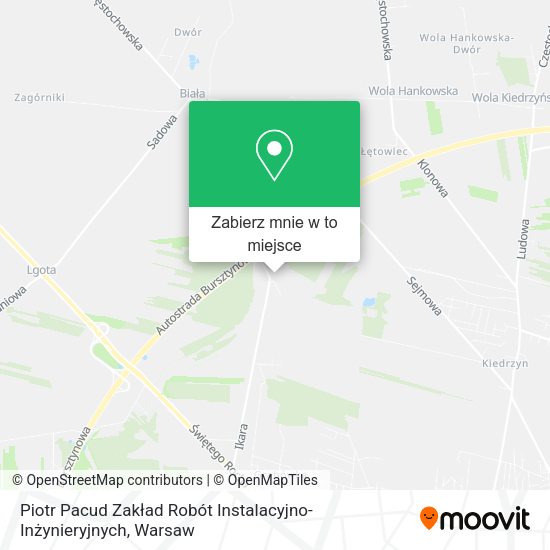 Mapa Piotr Pacud Zakład Robót Instalacyjno-Inżynieryjnych