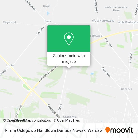 Mapa Firma Usługowo Handlowa Dariusz Nowak