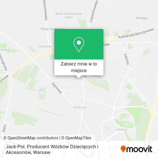 Mapa Jack-Pol. Producent Wózków Dziecięcych i Akcesoriów