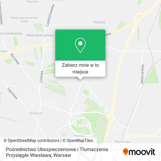 Mapa Pośrednictwo Ubezpieczeniowe i Tłumaczenia Przysięgłe Wiesława