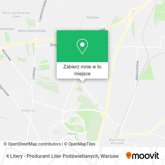 Mapa 4 Litery - Producent Liter Podświetlanych