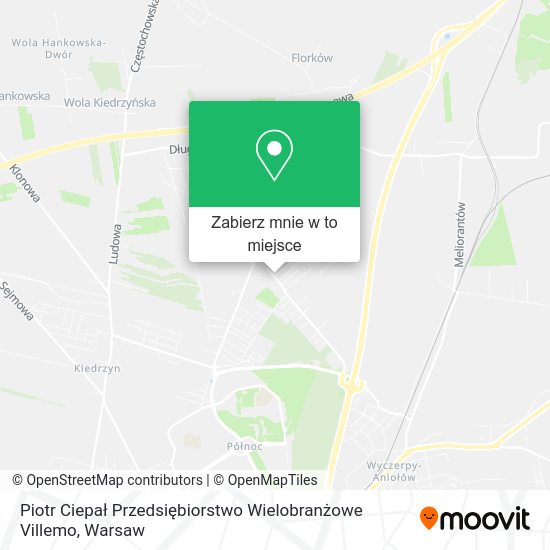 Mapa Piotr Ciepał Przedsiębiorstwo Wielobranżowe Villemo