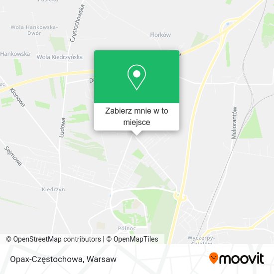 Mapa Opax-Częstochowa