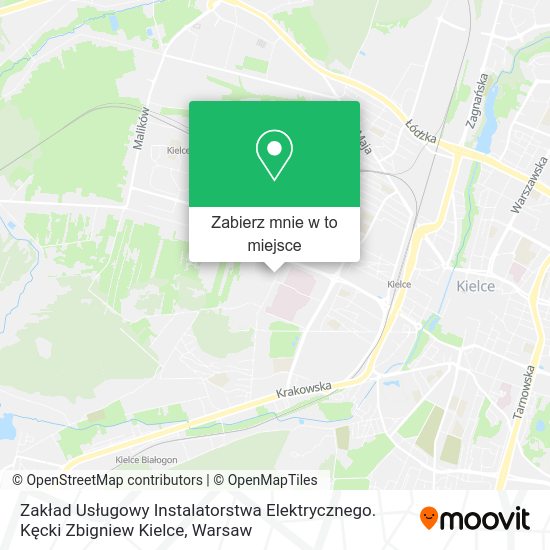 Mapa Zakład Usługowy Instalatorstwa Elektrycznego. Kęcki Zbigniew Kielce