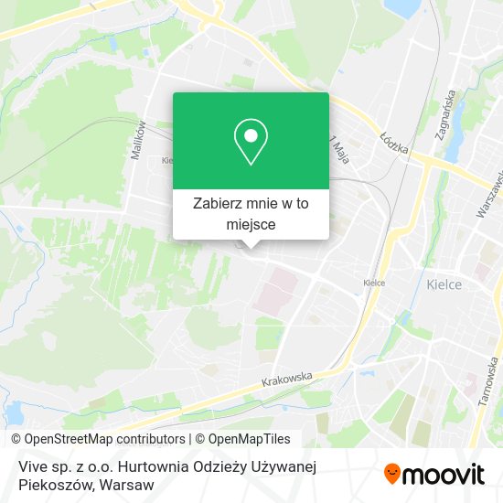 Mapa Vive sp. z o.o. Hurtownia Odzieży Używanej Piekoszów