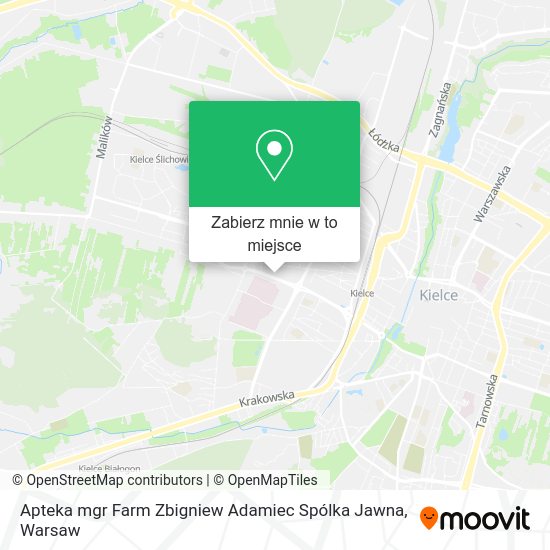 Mapa Apteka mgr Farm Zbigniew Adamiec Spólka Jawna