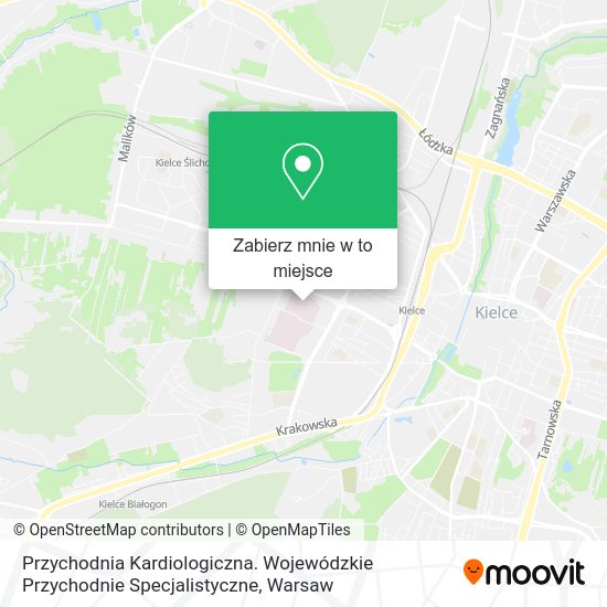 Mapa Przychodnia Kardiologiczna. Wojewódzkie Przychodnie Specjalistyczne