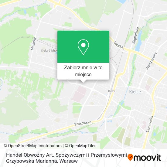 Mapa Handel Obwoźny Art. Spożywczymi i Przemysłowymi Grzybowska Marianna