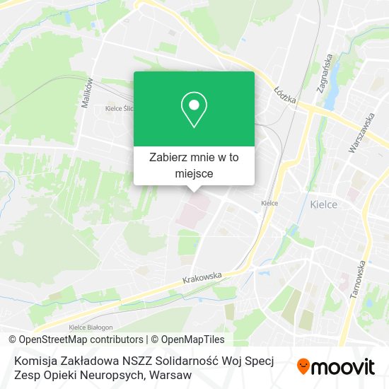 Mapa Komisja Zakładowa NSZZ Solidarność Woj Specj Zesp Opieki Neuropsych