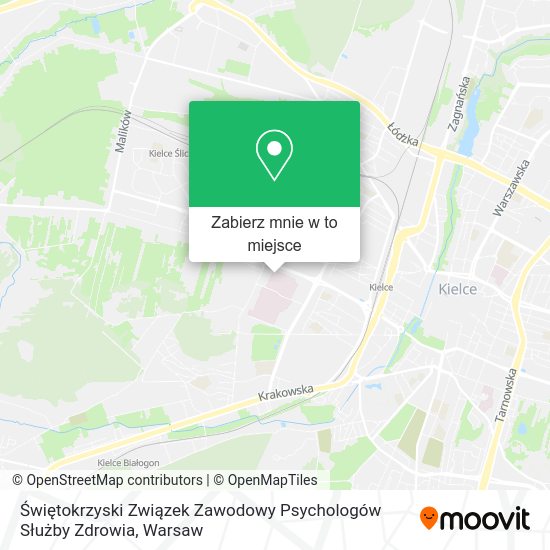 Mapa Świętokrzyski Związek Zawodowy Psychologów Służby Zdrowia