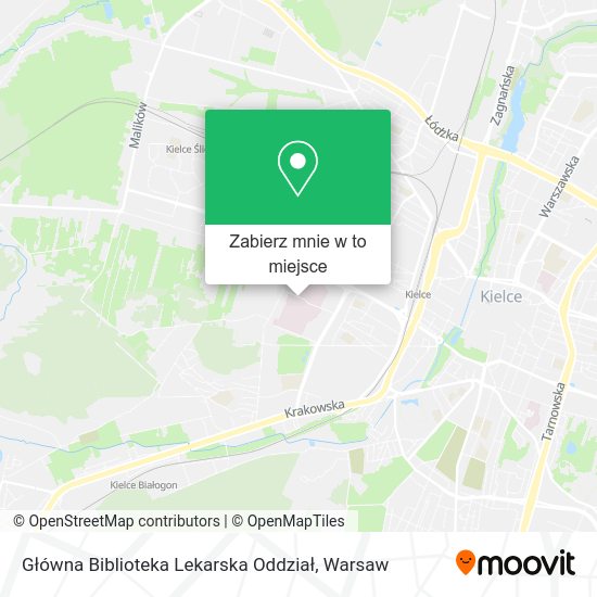 Mapa Główna Biblioteka Lekarska Oddział