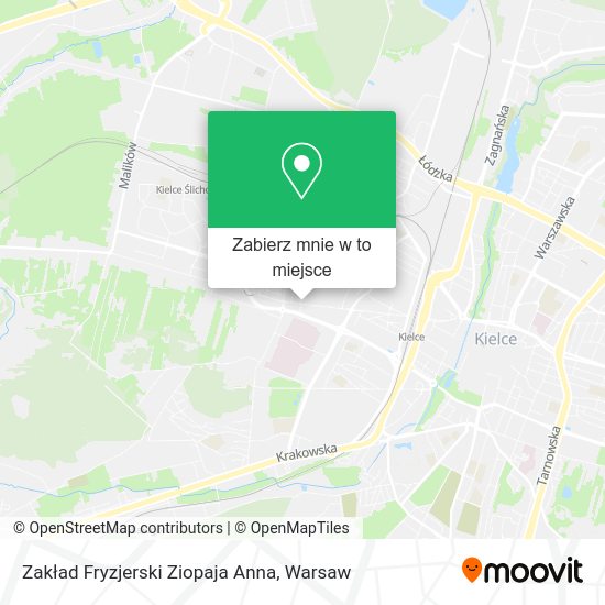 Mapa Zakład Fryzjerski Ziopaja Anna