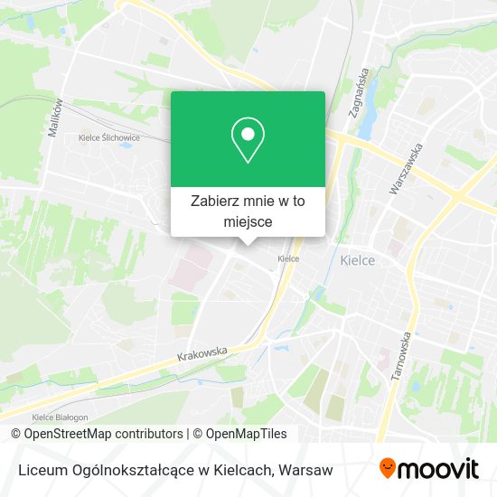 Mapa Liceum Ogólnokształcące w Kielcach