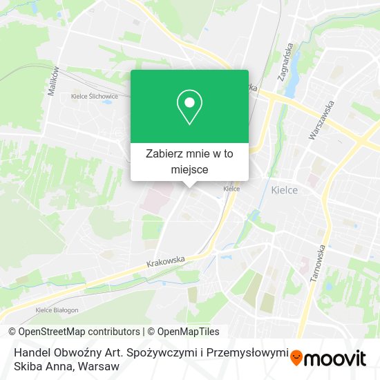 Mapa Handel Obwoźny Art. Spożywczymi i Przemysłowymi Skiba Anna