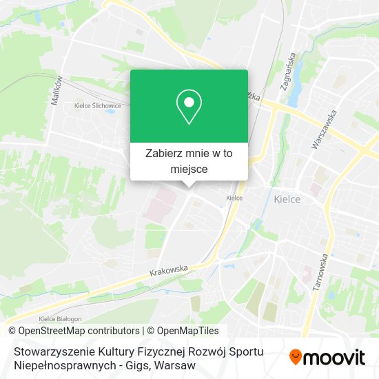 Mapa Stowarzyszenie Kultury Fizycznej Rozwój Sportu Niepełnosprawnych - Gigs