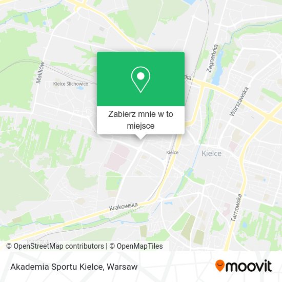 Mapa Akademia Sportu Kielce