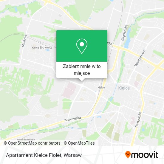 Mapa Apartament Kielce Fiolet