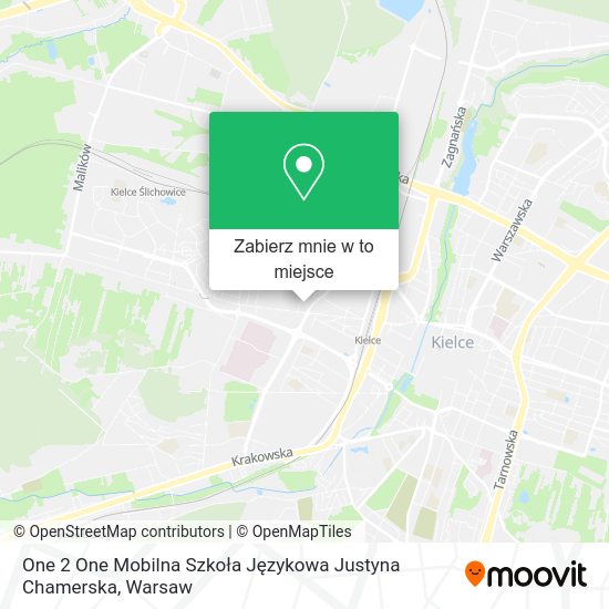 Mapa One 2 One Mobilna Szkoła Językowa Justyna Chamerska