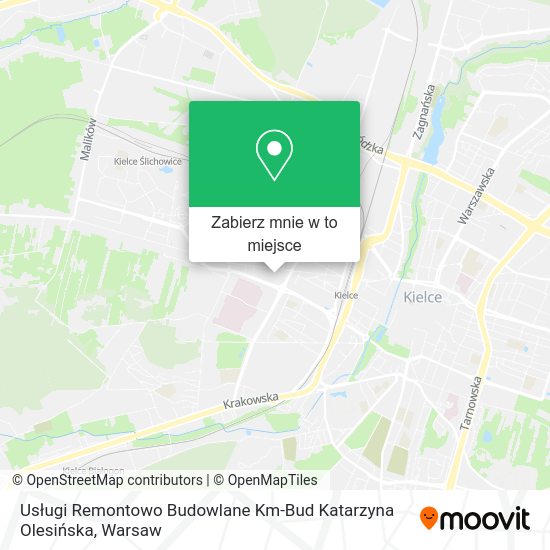 Mapa Usługi Remontowo Budowlane Km-Bud Katarzyna Olesińska