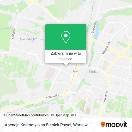 Mapa Agencja Kosmetyczna Bieniek Paweł