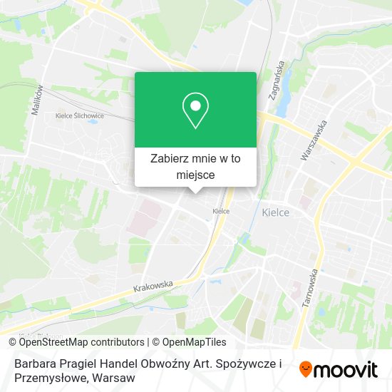 Mapa Barbara Pragiel Handel Obwoźny Art. Spożywcze i Przemysłowe