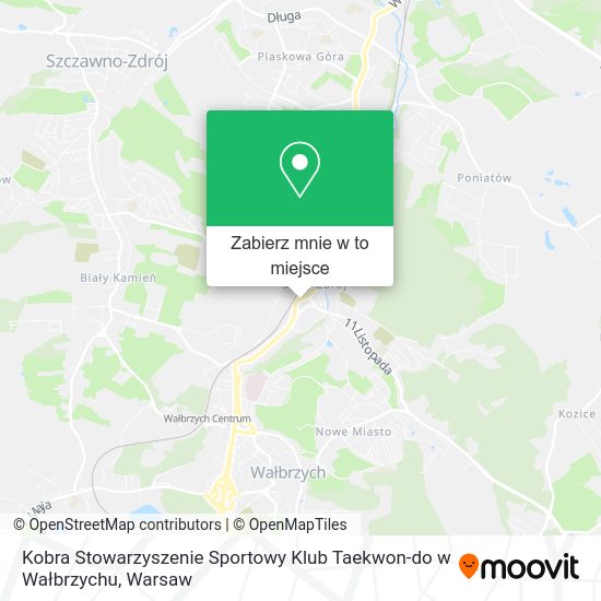 Mapa Kobra Stowarzyszenie Sportowy Klub Taekwon-do w Wałbrzychu