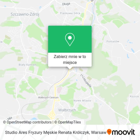 Mapa Studio Ares Fryzury Męskie Renata Królczyk