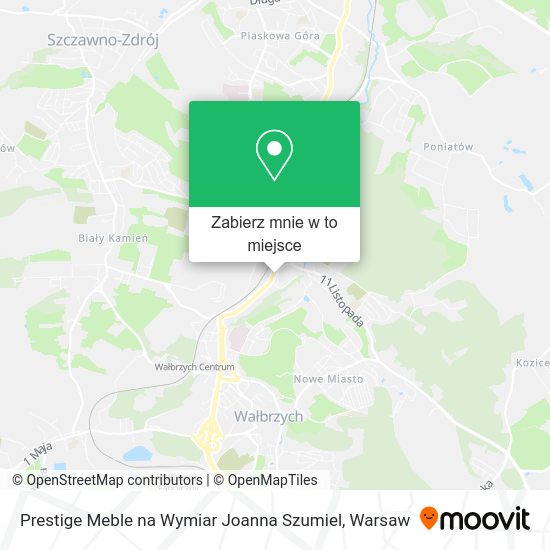 Mapa Prestige Meble na Wymiar Joanna Szumiel