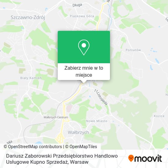 Mapa Dariusz Zaborowski Przedsiębiorstwo Handlowo Usługowe Kupno Sprzedaż