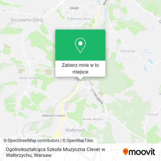 Mapa Ogólnokształcąca Szkoła Muzyczna Clever w Wałbrzychu