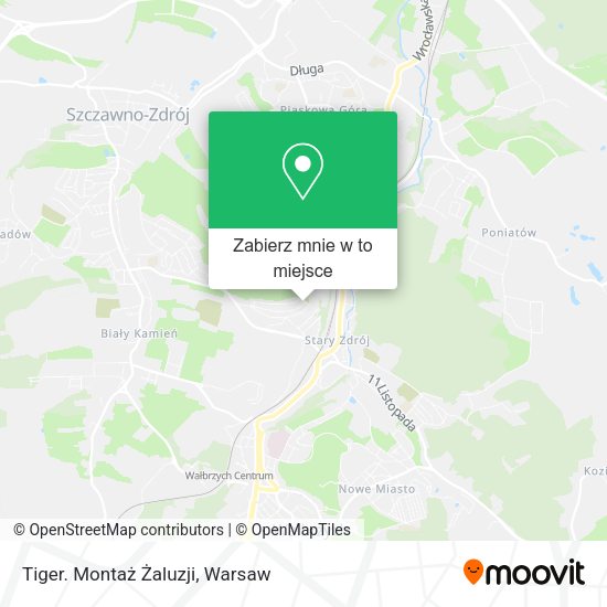 Mapa Tiger. Montaż Żaluzji